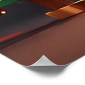 Poster Père Noël tenant un cadeau (Coin)