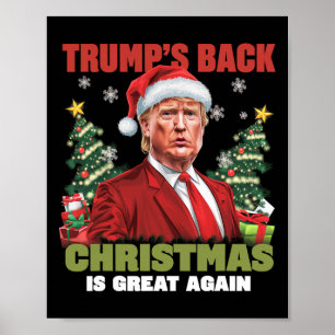 Poster Père Noël Trump Danse Rendre Noël super moche