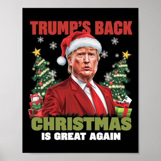 Poster Père Noël Trump Danse Rendre Noël super moche (Devant)