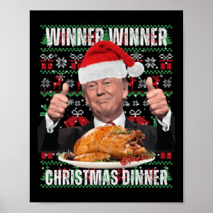 Poster Père Noël Trump Noël Humour Funny Trump Noël 3