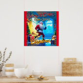 Poster Père Noël vient de Chimney ! (Cuisine)