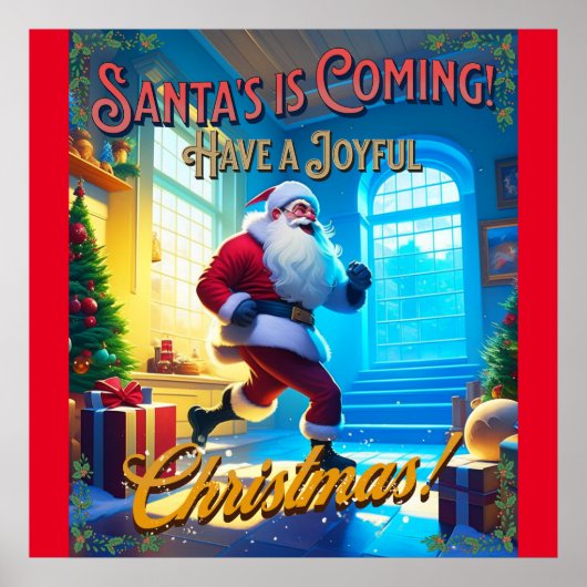 Poster Père Noël vient de Chimney ! (Devant)