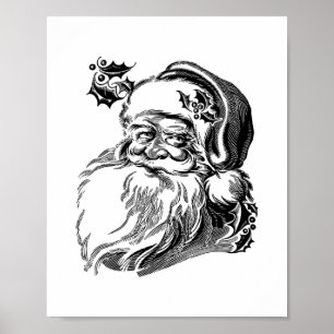 Poster Père Noël Vintage