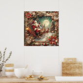Poster Père Noël vintage (Cuisine)