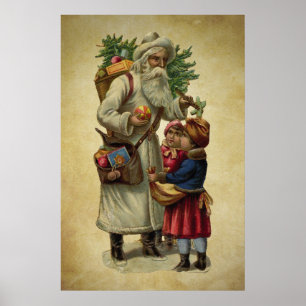 Poster père Noël vintage