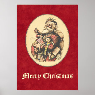 Poster Père Noël vintage