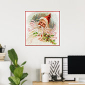 Poster PÈRE NOËL vintage (Bureau à domicile)