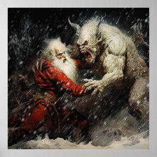 Poster Père Noël VS Krampus