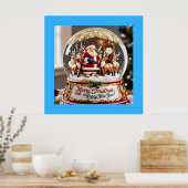 Poster Père Noël's Magical Christmas Snow Globe Wall Art (Cuisine)