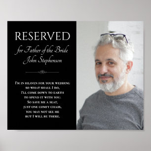 Poster Père noir de la mariée dans le ciel Mariage photo