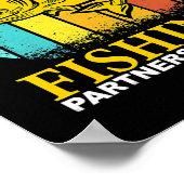 Poster Père Son Partenaires De Pêche Pour La Fête des pèr (Coin)