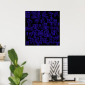 Poster Pérégrinations asémiques I (Bureau à domicile)