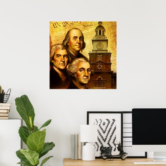 Poster Pères fondateurs (Bureau à domicile)