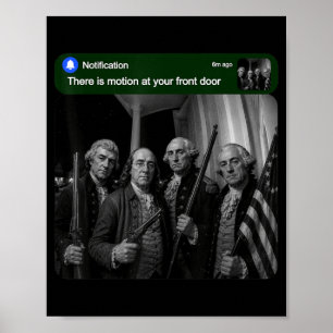 Poster Pères Fondateurs Humour Il Y A Du Mouvement Devant