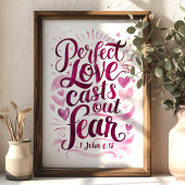 Poster Perfect Love Christian Scripture Wall Art