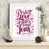 Poster Perfect Love Christian Scripture Wall Art