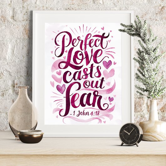 Poster Perfect Love Christian Scripture Wall Art