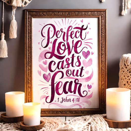 Poster Perfect Love Christian Scripture Wall Art