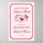Poster Perfect Match Made in Heaven Bridal Shower Welcome (Devant)