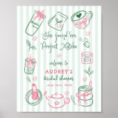 Poster Perfect Matcha Bridal Shower Green Welcome Sign (Devant)