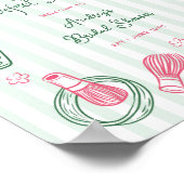 Poster Perfect Matcha Stripes Bridal Shower Welcome Sign (Coin)