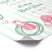 Poster Perfect Matcha Stripes Bridal Shower Welcome Sign (Coin)