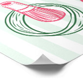 Poster Perfect Matcha Stripes Bridal Shower Welcome Sign (Coin)