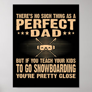Poster Perfect Papa Enseigner aux enfants Fête des pères