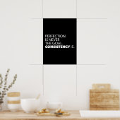 Poster Perfection contre cohérence - Motivation du succès (Cuisine)