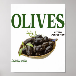 Poster Perfection des olives dressées