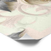Poster Perfection florale Jaune antique (Coin)