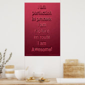 Poster "PERFECTION" génial (Confiance) (Cuisine)