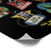 Poster Performances des badges de l'équipe de monstres (Coin)