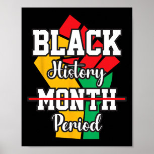 Poster Période du mois de l'histoire noire Melanin Amériq
