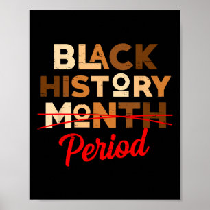 Poster Période du mois de l'histoire noire Melanin Junett