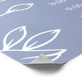 Poster Périwinkle Flower Programme de mariage simple Cale (Coin)