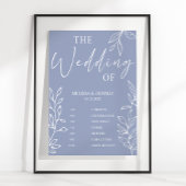 Poster Périwinkle Flower Programme de mariage simple Cale