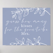 Poster Périwinkle Flowers Devine Combien De Baisers Jeu (Devant)