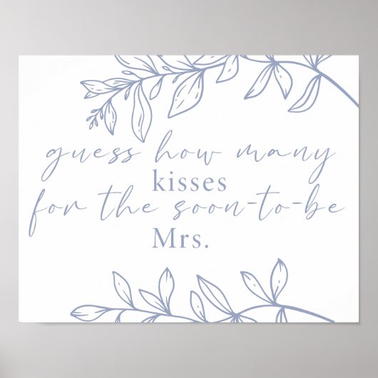 Poster Périwinkle Flowers Devine Combien De Baisers Jeu (Devant)