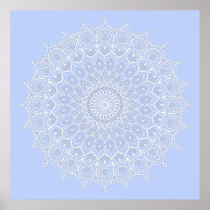 Poster Periwinkle Mandala - Bora in Juniper Berry