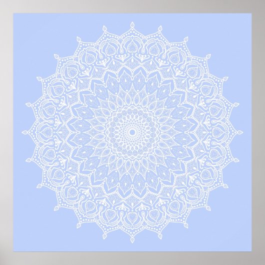 Poster Periwinkle Mandala - Bora in Juniper Berry (Devant)