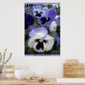 Poster Periwinkle Pansies (Keuken)