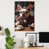 Poster Perk Up Pup : Frenchie Bar Brew (Bureau à domicile)