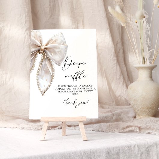 Poster Perle et Baby shower de la fille de la poule et de