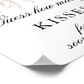 Poster Perles Bow combien de baisers Fête des mariées jeu (Coin)