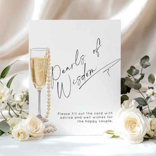 Poster Perles de sagesse Conseils et voeux pour couple