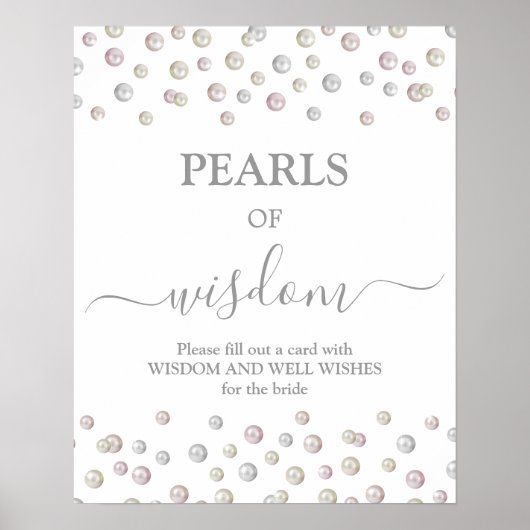 Poster Perles de sagesse signe de Fête des mariées (Devant)