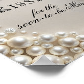 Poster Perles élégantes Combien de baisers Fête des marié (Coin)