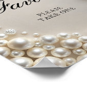 Poster Perles élégantes Fête des mariées Favoriser (Coin)