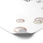 Poster Perles et Fête des mariées rose Prosecco (Coin)